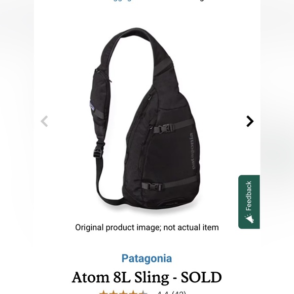 Patagonia Black Atom Sling Backpack - Picture 1 of 7